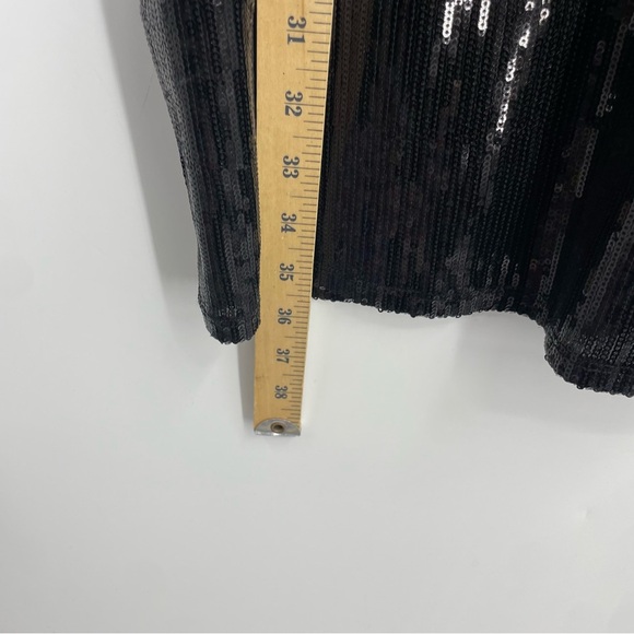 NWT Forever 21 sequin mini dress Size S black high neck sleeveless - Picture 10 of 13